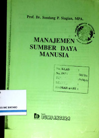 Manajemen Sumber Daya Manusia