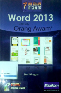 7 Jam belajar interaksi word 2013 untuk awam