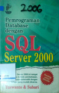Pemograman database dengan SQL server 2000