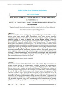 [E-Journal] : Pengaruh Kalsium dan Vitamin D Terhadap Risiko Terjadinya Kanker Prostat