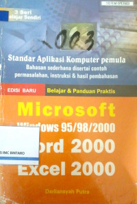 Belajar &panduan microsoft windown 95/98/2000 word 2000 excel 2000